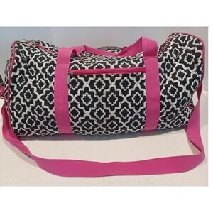SazyBee Travel Duffel Bag Pink/Black/White